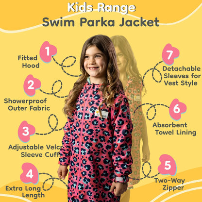 Unisex Swim Parka. Inc Swim Bag. Warm Change Coat. Girls, Boys & Kids.
